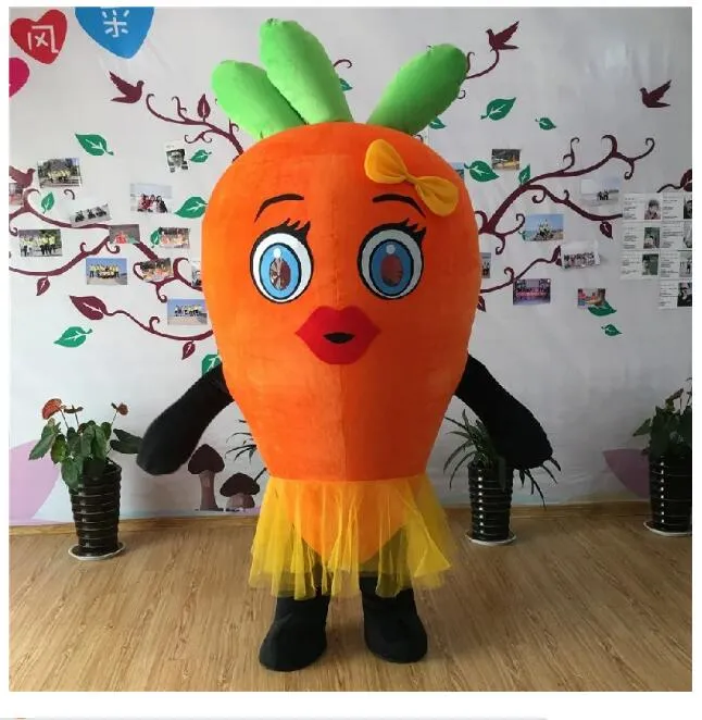 Inflatable Carrot Mascot Costume Christmas Vegetables Inflated Garment Halloween Party Game Walking Performance Props