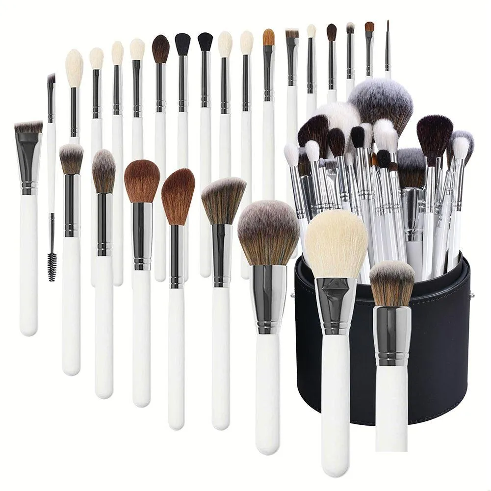 Autre Maison Jardin Ombre À Paupières 26 Pcs Pinceaux De Maquillage Ensemble Blush Fondation Correcteur Fard À Paupières Sourcils Poudre Cosmétique Brosse Fibre Douce Dh68M