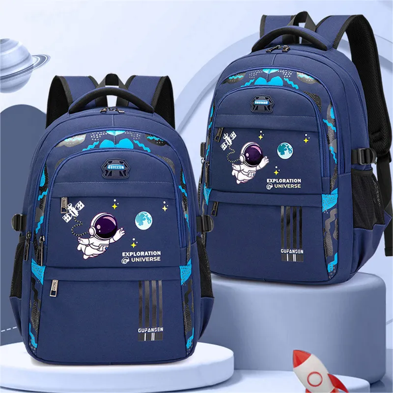 Mochila Escolar Crianças Mochila Cartoon Astronauta Adolescentes Mochila Primária Impermeável Mochila Meninos Meninas Mochila Ortopédica Infantil 230807