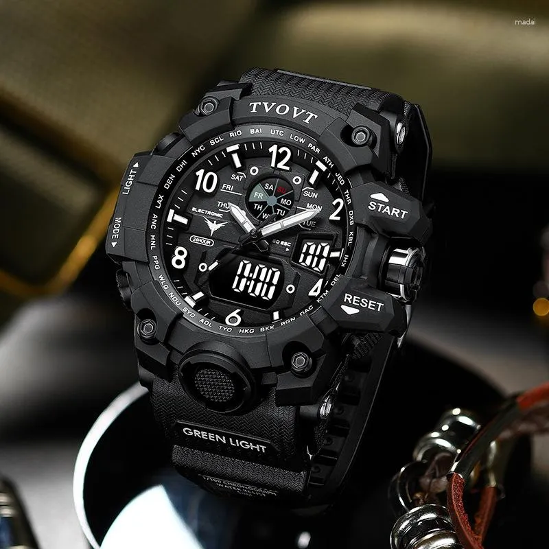 Relojes de pulsera m s vendidos deporte negro azul oro LED Reloj Digital esfera grande con caucho militar Reloj 2023 electr nica