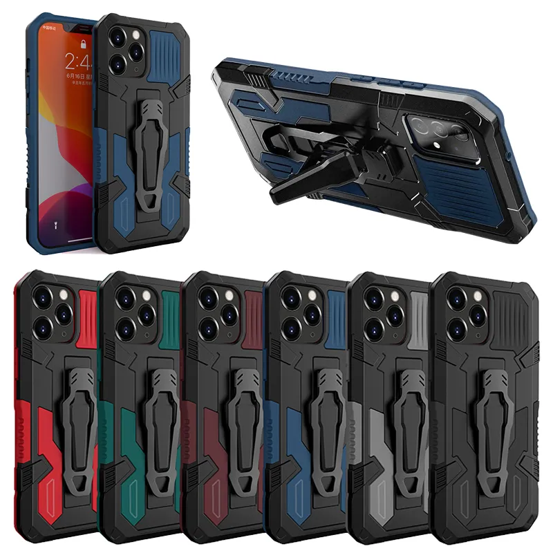 Armor Shockproof Kickstand 휴대 전화 케이스 iPhone 15 Pro Max 14 Plus 13 12 11 Promax Magnetic Car Mount Phone Case Case Back Clip