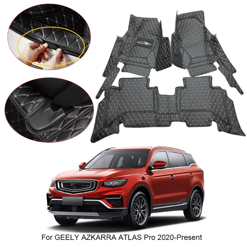 Geely Azkarra Atlas Pro 2020-2025 Liner Foot Pads PUレザーの防水カーペットアクセサリーの3Dフルサラウンドカーフロアマット