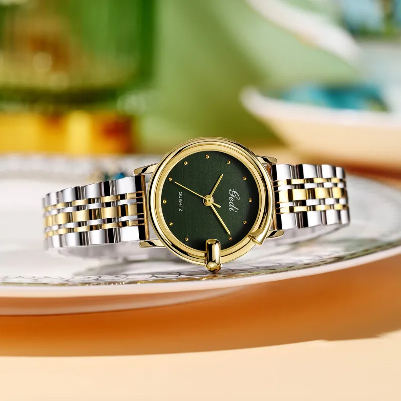 Женские часы, высококачественные дизайнерские роскошные водонепроницаемые часы с кварцевым аккумулятором 27 мм ограниченной серии