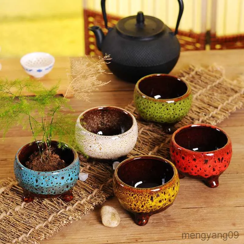 Plantatów Pots Pot Sukulen Tanaman Sukulen Pot Bunga Penanam Bonsai Pot Untuk Rumah Perkebunan R230807