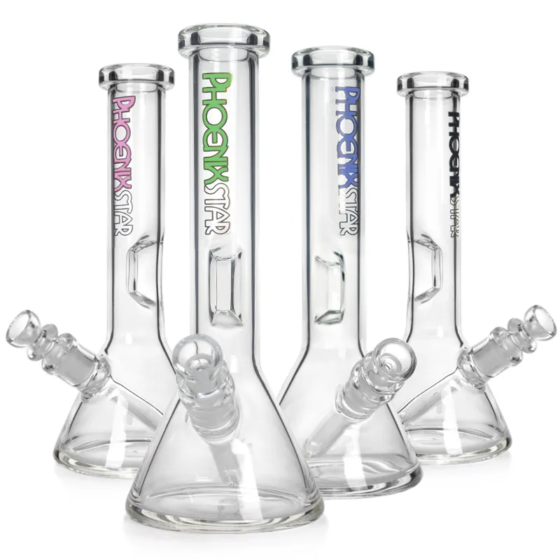 Phoenix glas bongs röker vatten bong dab rigg hookah vatten rör bägare vatten pipebase med insats glid