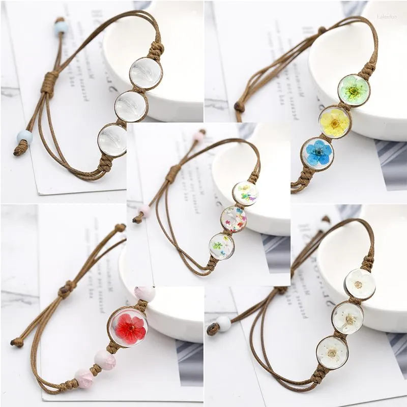 Charm Bracelets Colorful Dazzling Cute Girl Flowers Roses Bracelet Jewelry Wedding Party Birthday Gift Beautiful Decoration For Women