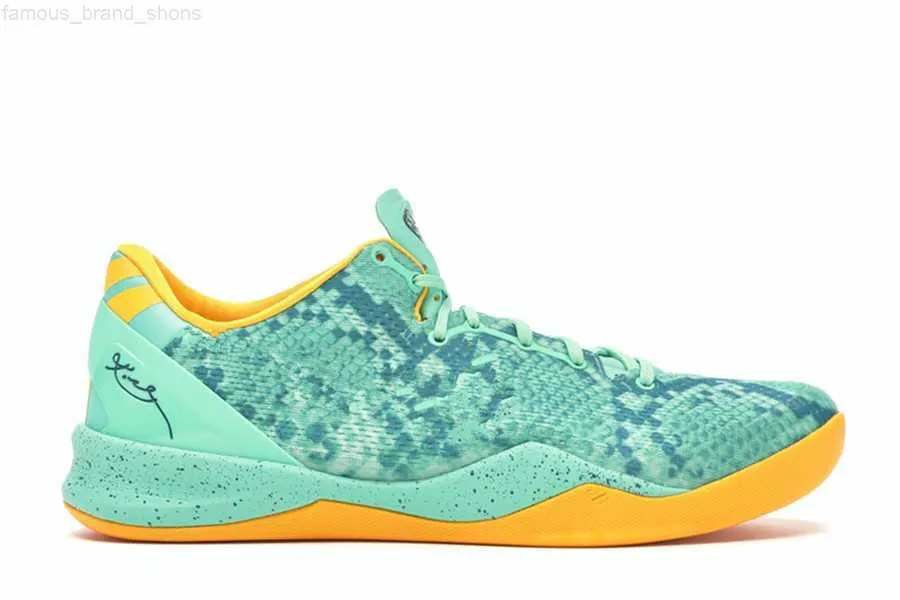 Black Mamba 8 System Green Glow Laser Orange Basketball Shoes Store