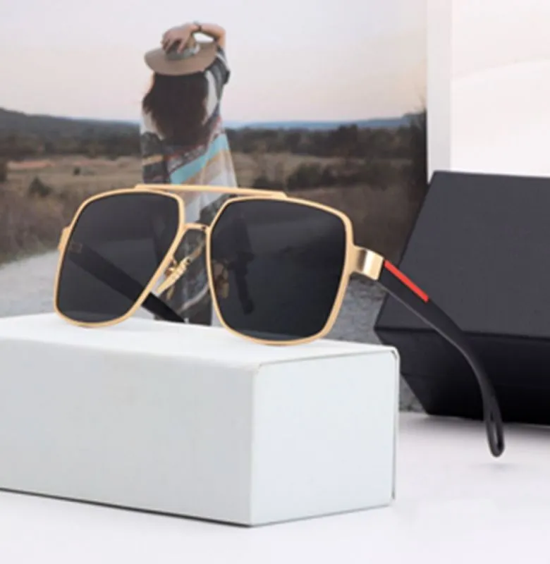 Luxurys designer occhiali da sole per uomo occhiali da sole ciclismo donna occhiali stile europeo antigraffio UV400 Occhiali da sole quadrati ornamentali con scatola