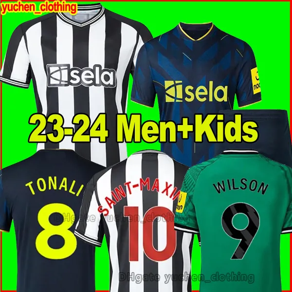 23 24 WILSON NeWCastLeS voetbalshirts Kindertenue 2023 2024 BRUNO G. TONALI SAINT MAXIMIN ISAK Uniteds Voetbalshirt Keeper Thuis Uit Derde Heren Kindertenue uniformen