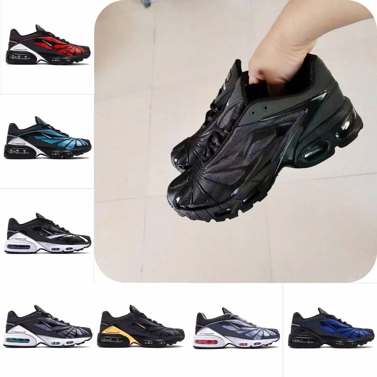 Designer TN Skepta Tailwind V Running Shoes Tailwind Sneaker Bloody Chrome Bright Skepta Tailwind 5 Casual Plus Outdoors Trainers Sport Sneakers Storlek 40-47