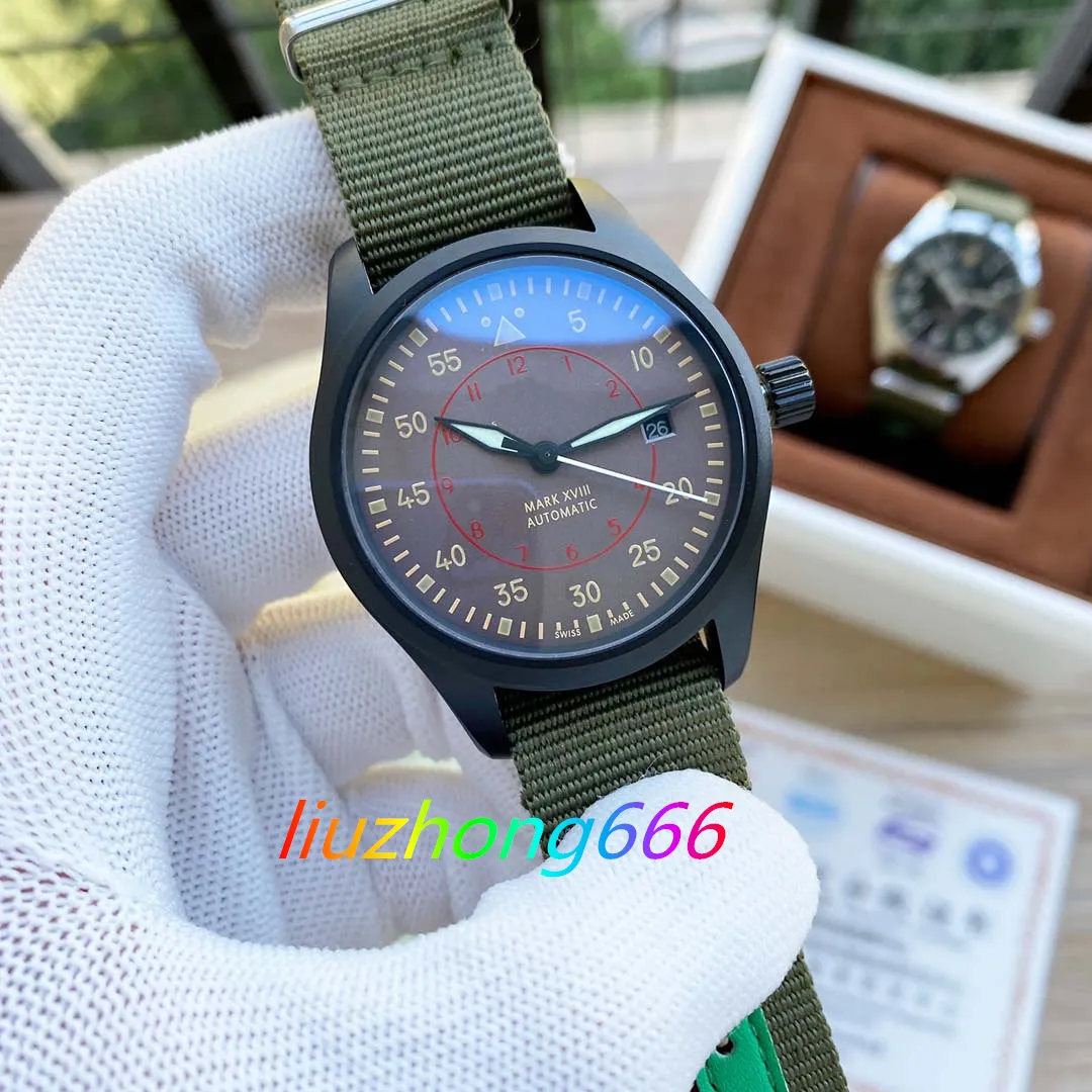 2023 U1 Top-grade AAA CLASSIC Luxury Designer Orologi Uomo Meccanico automatico Quadrante grande Pilot 46mm Le Petit Prince Orologio militare in pelle nera Montre de luxe