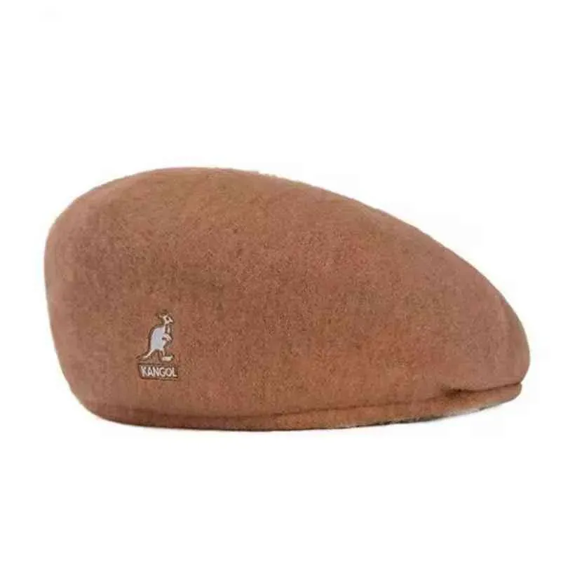 Kangols Designer Ball S Caps Kangourou Laine Béret De Base Simple Tide Marque Étoile Avant Chapeau Langue De Canard Hat1456500 Sochancing