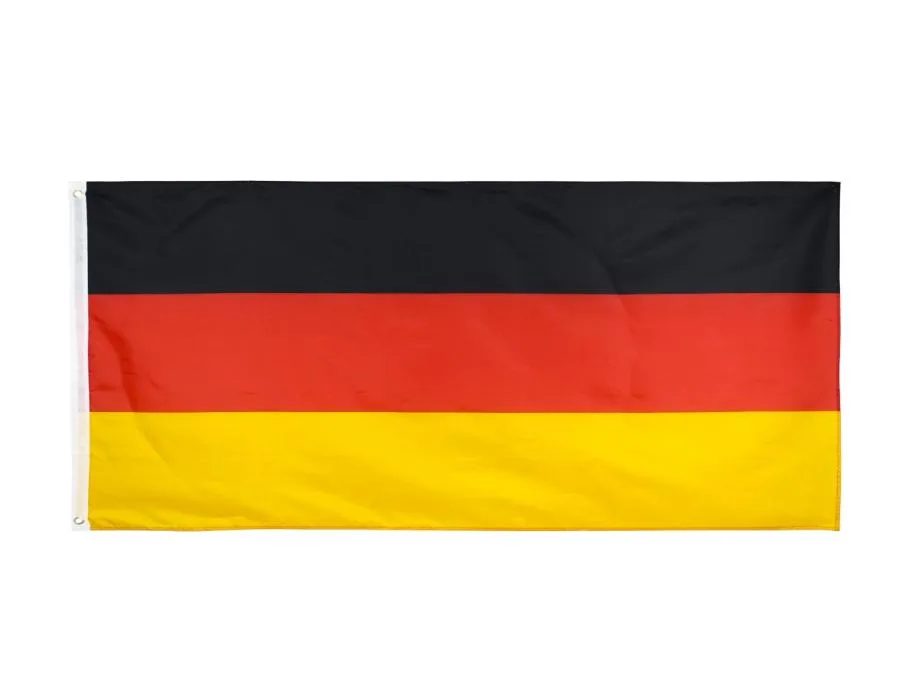 I lager 3x5ft 90x150cm polyester nationell flagga svart röd gul de deu tyska deutschland Tyskland flagga parade dekoration flagga9315114