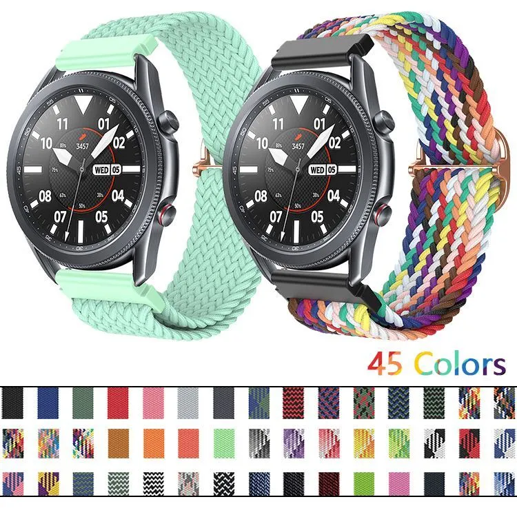 Alça para Apple Watch pulseira 44mm 40mm 45mm 41mm 42mm 38mm 45mm Nylon Elástico trançado solo loop Pulseira iWatch serie 3 5 SE 6 7 samsung 20mm 22mm