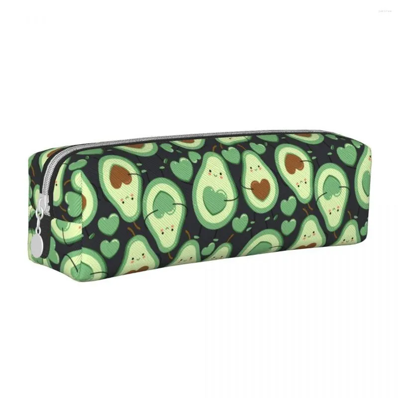 Mignon avocat fruits porte-crayon stylo sac fille garçon grand stockage étudiants école pochette cosmétique