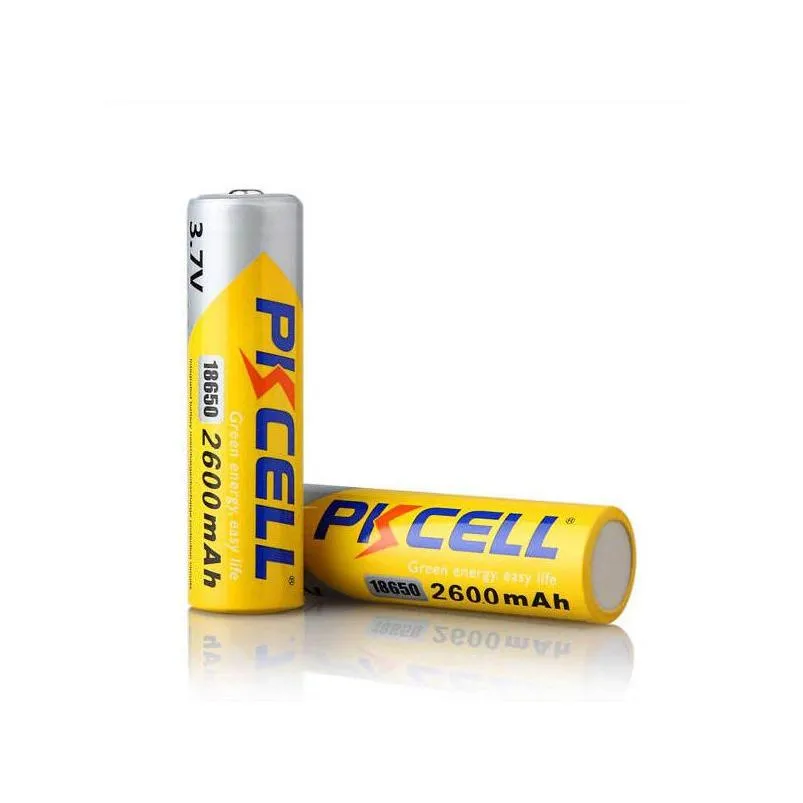 بطاريات البطاريات PKCELL 2600MAH الليثيوم القابلة لإعادة الشحن للهاتف الدقيق للكمبيوتر الكهربائي تزلج التزلج على تسليم الشاحن DH9WV