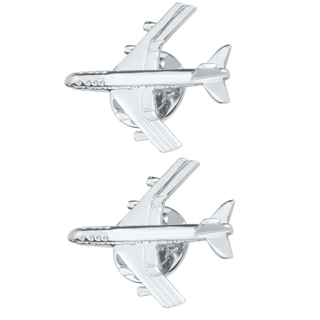 2pcs Brooch Aircraft Plane Fighter  Flight Model Pin Badge