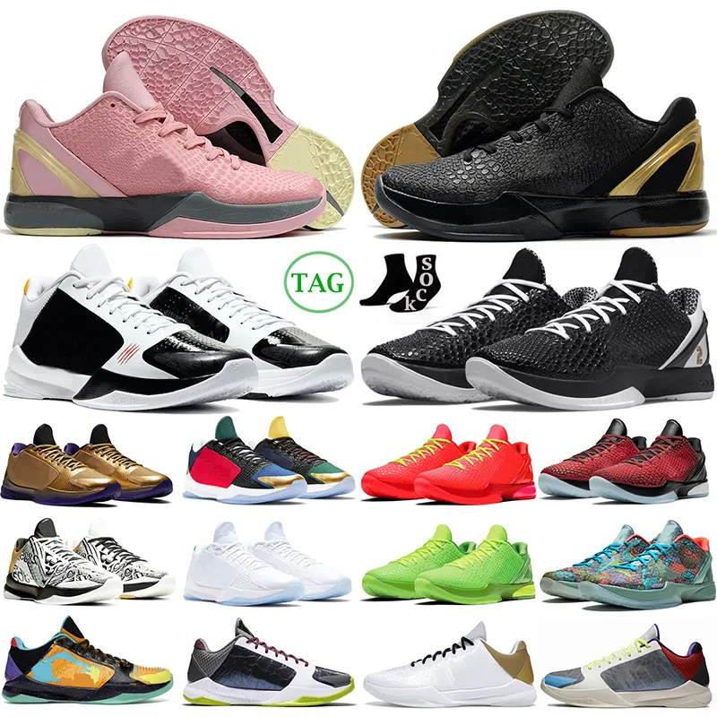 2024 Mamba 6 Chaussures de basket-ball Hommes Hot Dark Knight Protro Grinch Mambacita Alternate Bruce Lee Black Gold Bred Mans Womans Baskets de plein air Baskets de sport