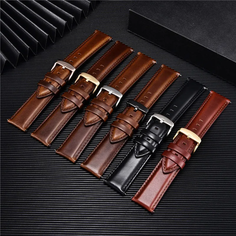 Watch Bands Quick Release Straps Men Women Bracelets Genuine Leather Watchband 18mm 20mm 22mm Business Watch Band DW Watch Accessories 230804