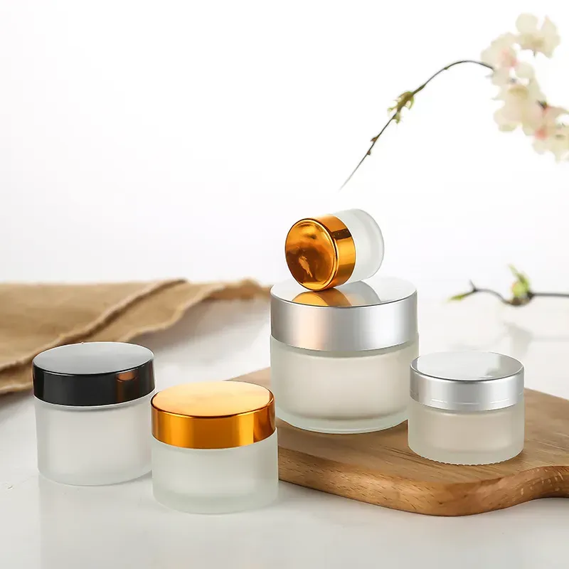 LL Frosted Glass Cosmetic Jars Face Cream, Lip... From Etotop4, $0.45
