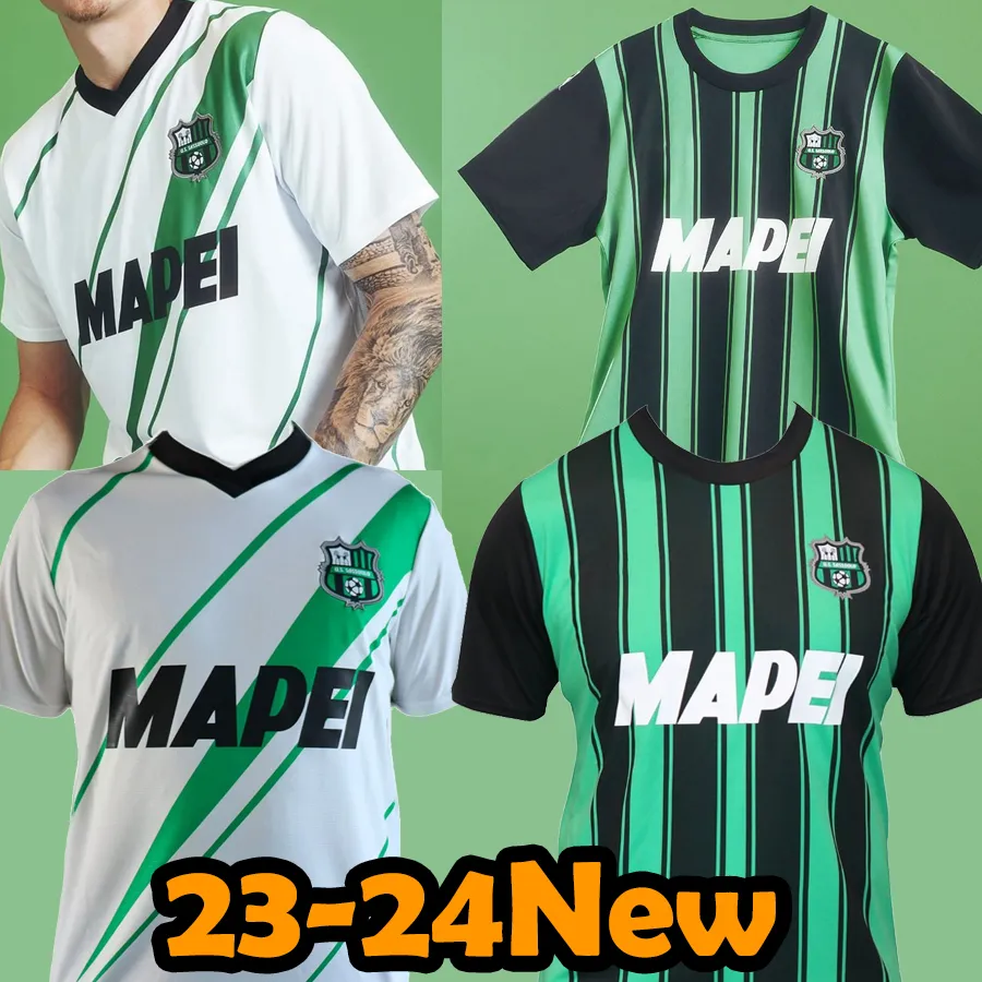 23/24 ABD Sassuolo Futbol Formaları Boga Caputo 2023 2024 Berardi Chiriches Djuricic Obiang Kyriakopoulos DeFrel Locatelli Berardi Boga Maglietta Futbol Gömlek