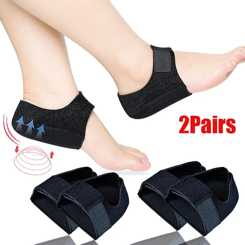 Acessórios de peças de sapato 4 pçs fascite plantar meias de salto anti-crack almofadas elásticas para tendinite de aquiles calos esporas pés rachados alívio da dor 230807