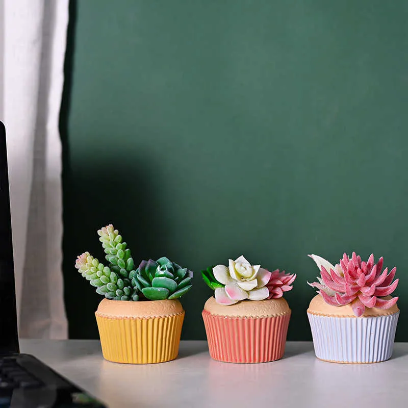Planters Pots Pot Bunga Pot Bunga Tanaman Berair Indah Kombinasi Pot Sederhana Desktop Kantor Berkebun