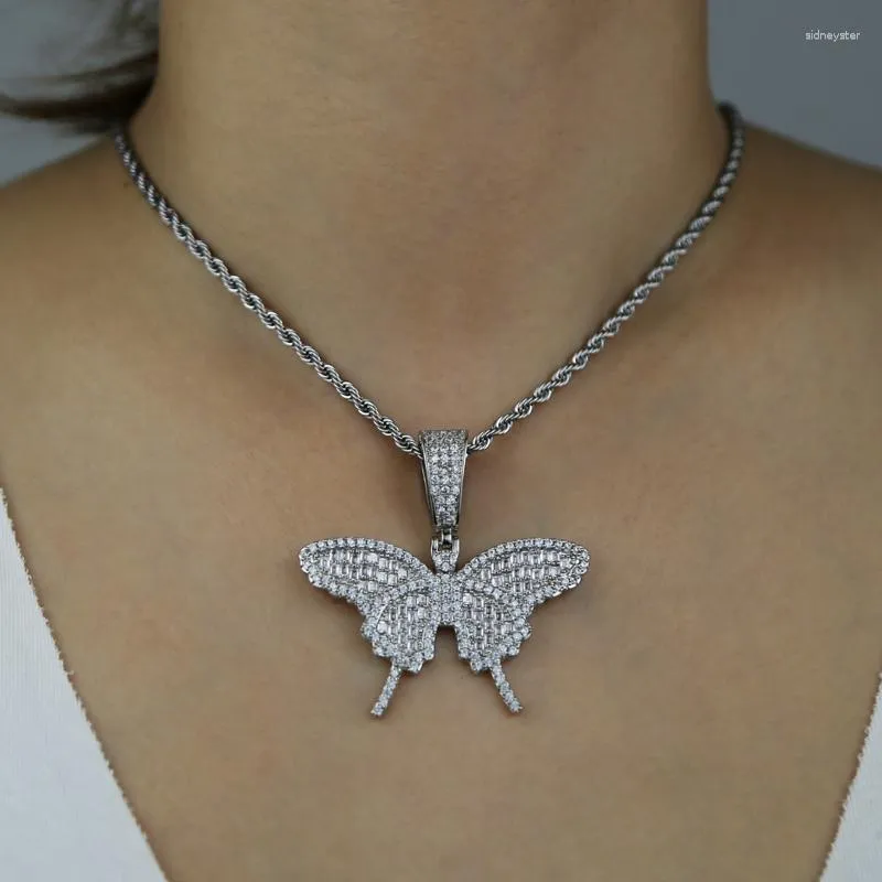 Choker 5A Cubic Zirconia CZ Cute Animal Butterfly Pendant Necklace For Women Men Punks Tyles Long Necklaces Jewelry Wholesale