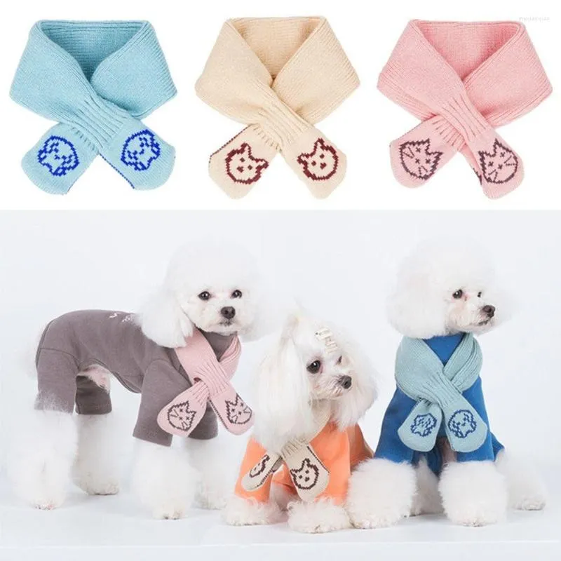 Dog Apparel Fashion Winter Warm Knitted Neckerchief Pet Scarf Accessoires Bib