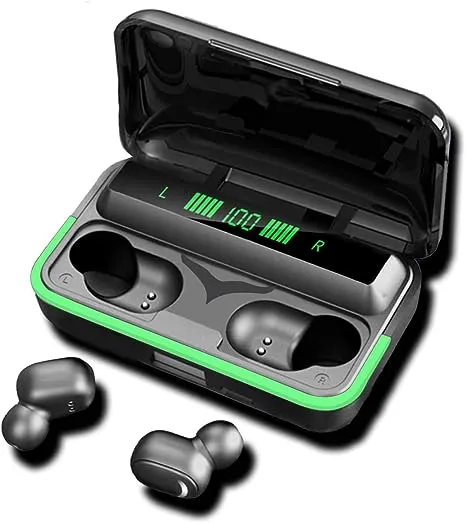 Echte draadloze oordopjes Bluetooth 5.1 150H speeltijd hoofdtelefoon met 2000mAh oplaadetui LED Power Display, IPX4 waterdichte oortelefoon in oor stereogeluid