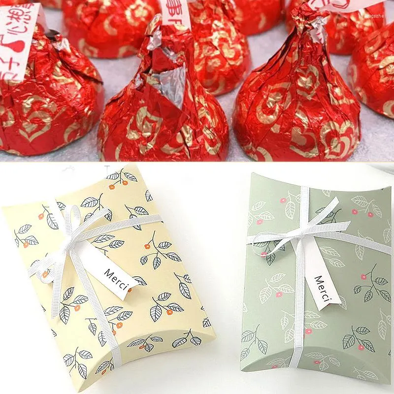 Emballage cadeau 10 pièces fournitures de mariage boîte d'emballage bonbons fête de vacances papier d'impression bricolage
