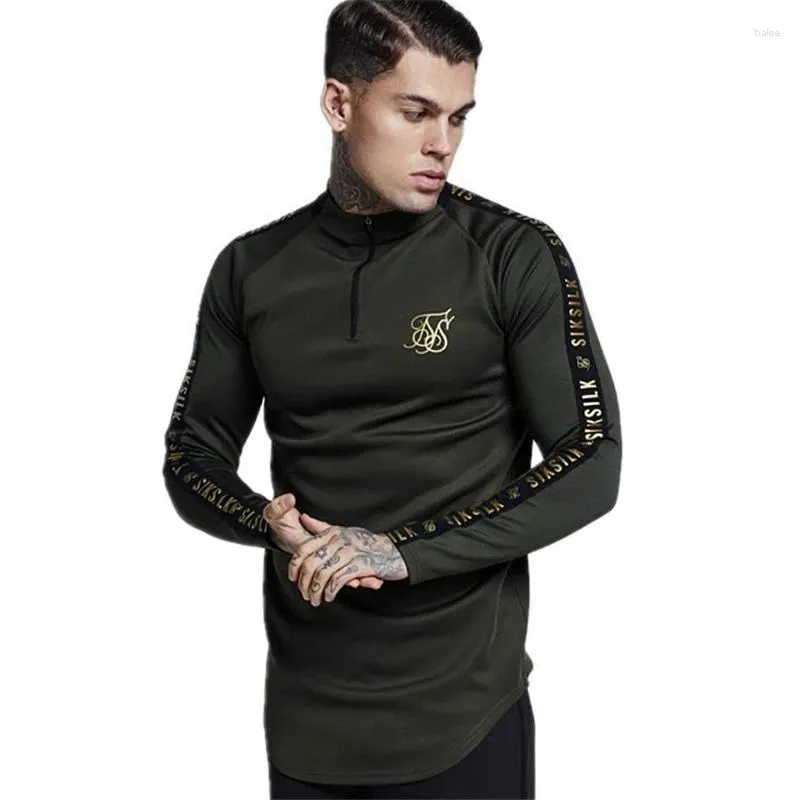Camisetas De Hombre Espana Sik Silk Hombres SikSilk Camisa De Manga Larga Otono Sudaderas Ropa Informal Estilo Hip Hop Camiseta Sudadera De 18 96 DHgate