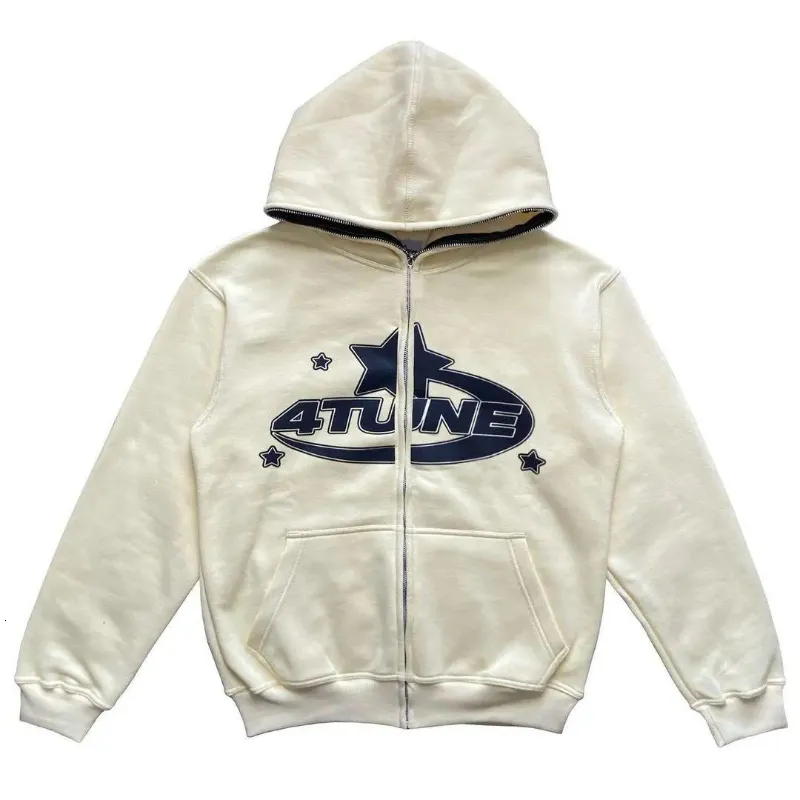 Giacche da uomo Felpa con cappuccio con stampa di lettere a forma di stella Felpa con cappuccio da uomo retrò con zip a maniche lunghe Cappotti con cappuccio Harajuku Felpa con cappuccio gotico casual Y2K Streetwear 230804