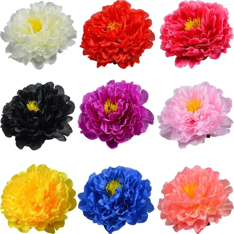 Dekorativa blommor konstgjorda pionblomma ornament för bröllop centerpieces dekoration falsk multicolor