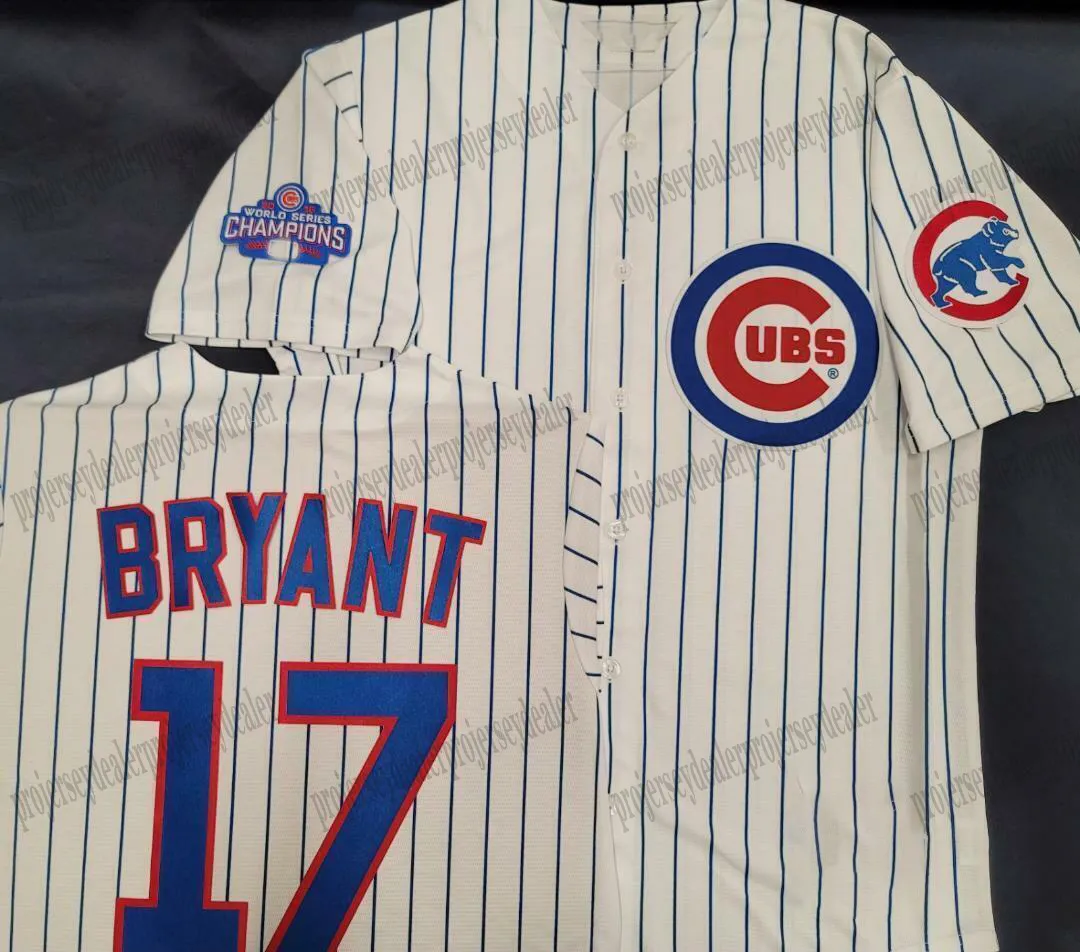 Cubs 2024 World Series Jerseys Baez Carroll Schwarber Bryant Russell Rizzo Chapman Maddon Lester Heyward