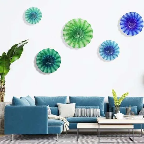 Moderna klubbväggljus Colordul handgjorda glas konstnärliga väggplattor hem dekoration