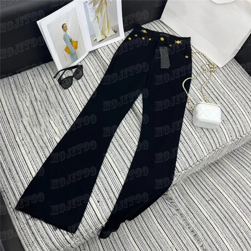 Boucle d'or femmes pantalons évasés Designer Fashion Jeans haute qualité Denim pantalon Street Style pantalon pour dame