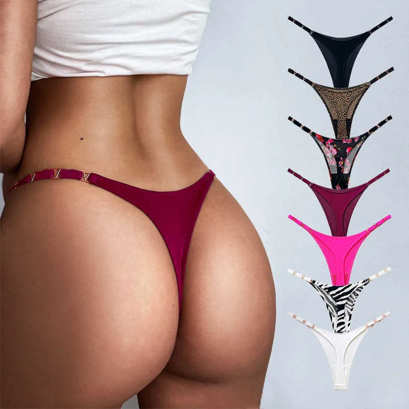 Sexy G String Thong Ice Silk Metal Leopard Lingerie Women Panties Fitness  Exercise Hip Lifting Low Rise T Back Sexy Thongs L230626 From 8,33 €