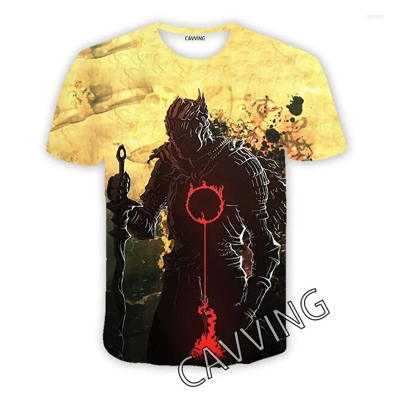 Camisetas Masculinas Moda Feminina/Masculina Impressão 3D Dark Souls Camisetas Casuais Hip Hop Camisetas Harajuku Estilos Tops Vestuário T01