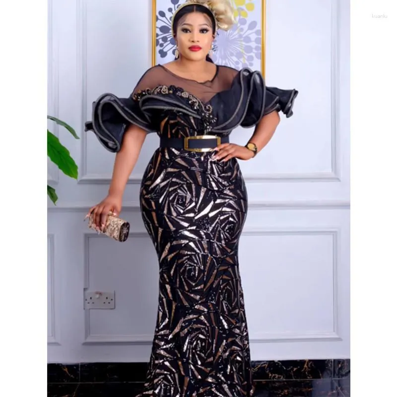 Plus Size Dresses African For Woman Style Clothing 2023 Boubou Outfit Elegant Dress Dashiki Luxury Evening