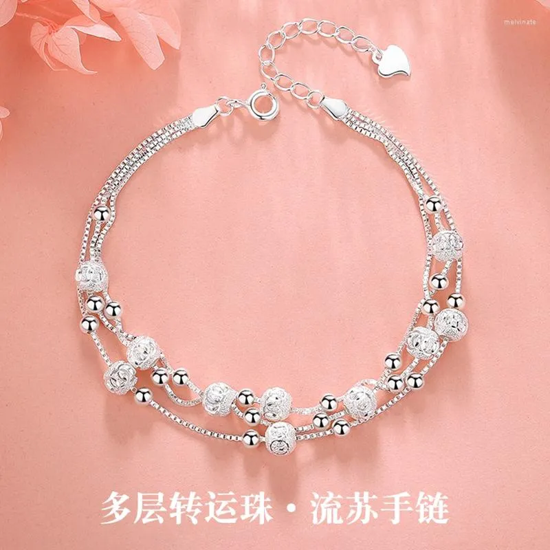 Strand Sansheng Third Generation Bracelet Girls 'Light Luxury and Small Crowd Design Sense Tassel Multi Layer Transport Bead Handwear