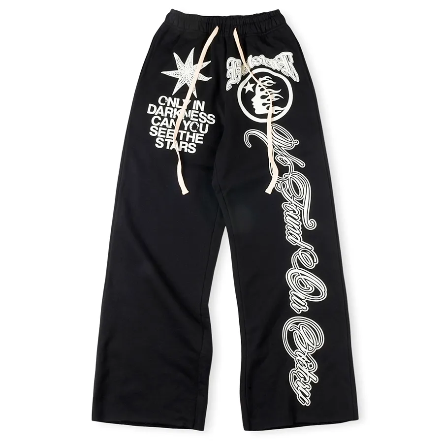 Męskie luksusowe projektanci Pants Mężczyzn Pant Hellstar Studios Pants Presspants Men Jogger moda hip -hop swobodne czarne spodnie