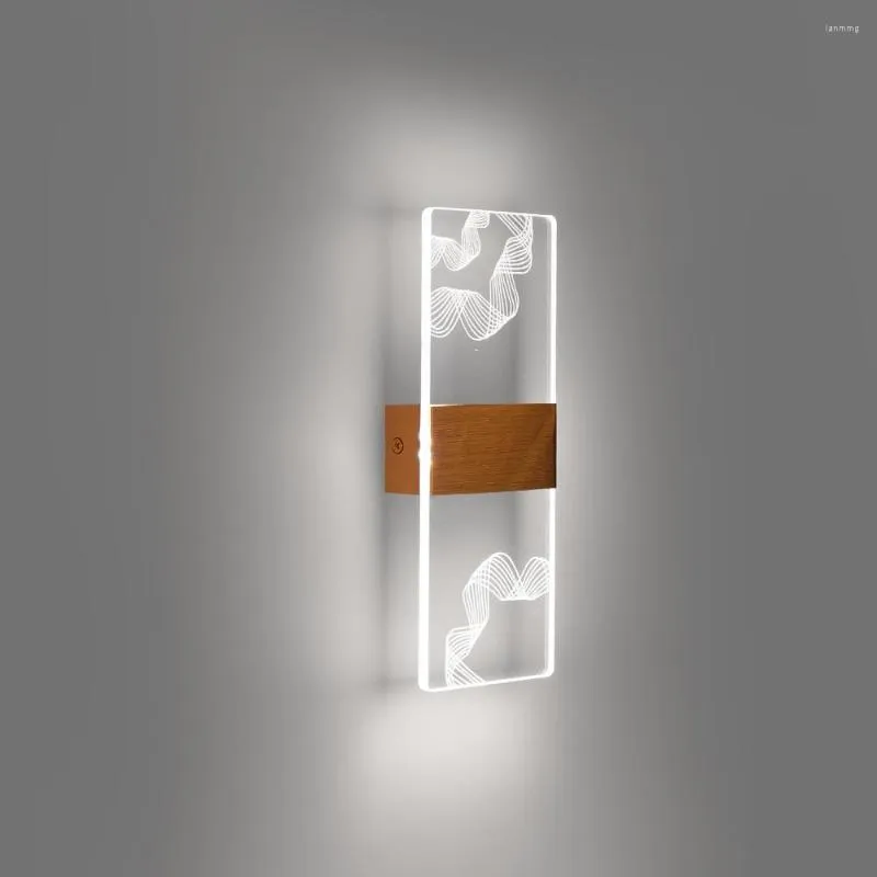 Applique murale plume Led lumières moderne allée couloir tricolore lampes bambou libellule ruban pour salon chambre chevet