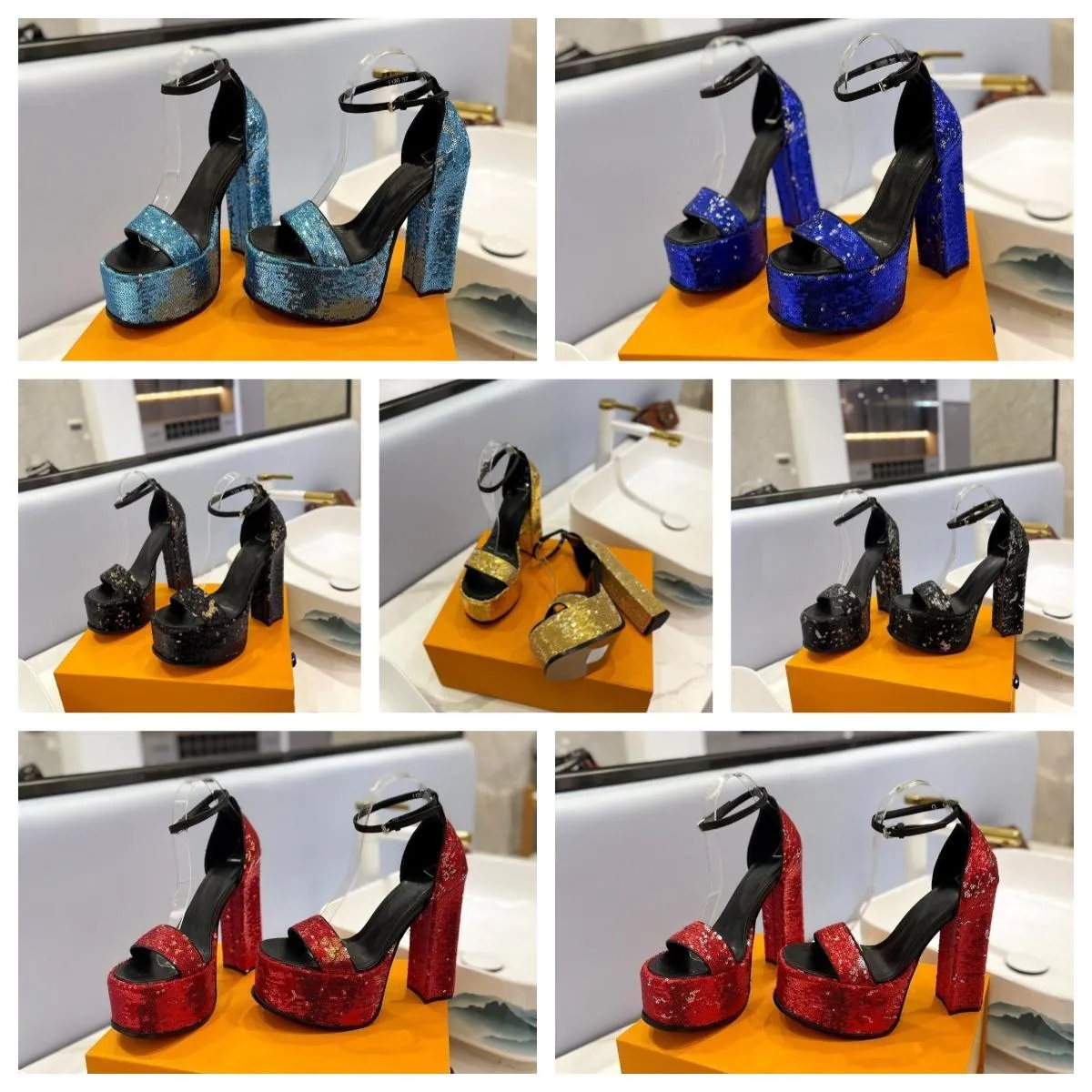 Chaussures de banquet à talons hauts de marque de luxe de créateurs de mode pour femmes 11,5 cm Chaussures de mariage à talons hauts Détails À la recherche d'un service client Tailles 35-41 Boîte assortie 2023