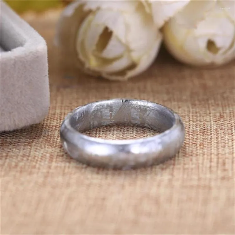 Cluster Rings Natural Gibeon Meteorite Women Men Ring Size 5-10 Fashion Silver Plated Drop