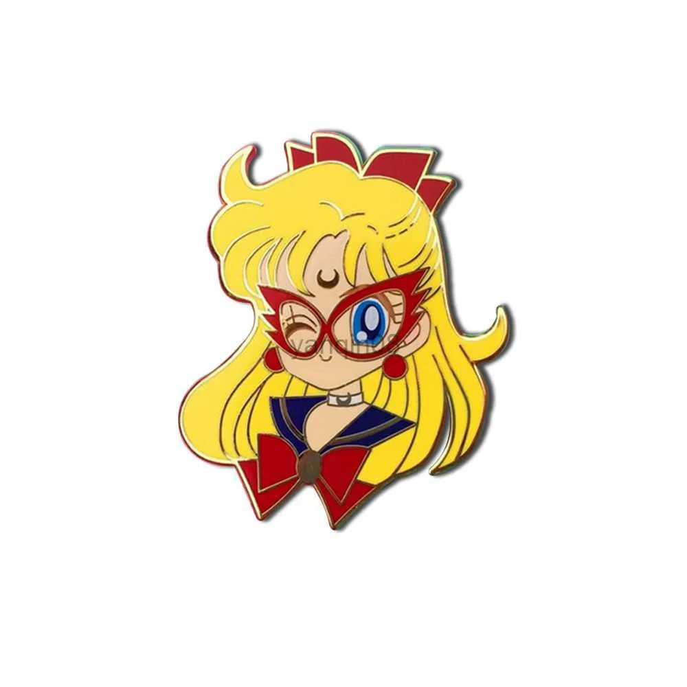 Broches Broches Sailor Moon Anime Mignon Émail Broche Nouveau Dessin Animé Revers Sac À Dos Sac Épingles Badge Filles Enfants Bijoux Cadeaux pour Anniversaire HKD230807