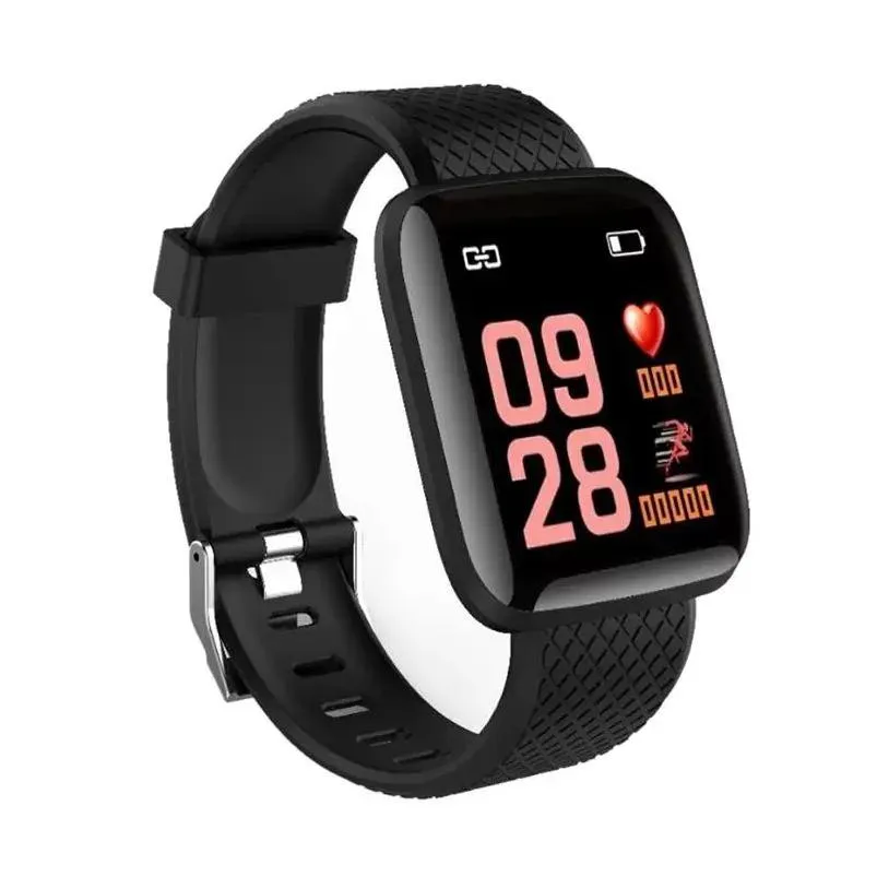 Smart Watches D13 Watch Band 116 Plus Waterproof Bracelet Heart Rate Tracker Wristband Blood Pressure Sport Smartwatch Drop Delivery C Dhchl