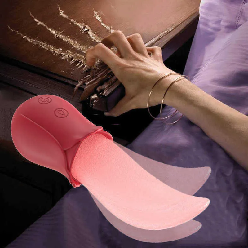 Echter Zungenvibrator G-Punkt Lecken Klitoris Klicken Analdildo Vaginal 10 Modus Weiblich für Frau 18