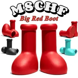 Big Red Boot Mschf Men Women Rain Designer Astro Boy Boots High Quality big Black Blue Boots Thick Bottom Non-Slip Booties Mens Rubber Platform Bootie