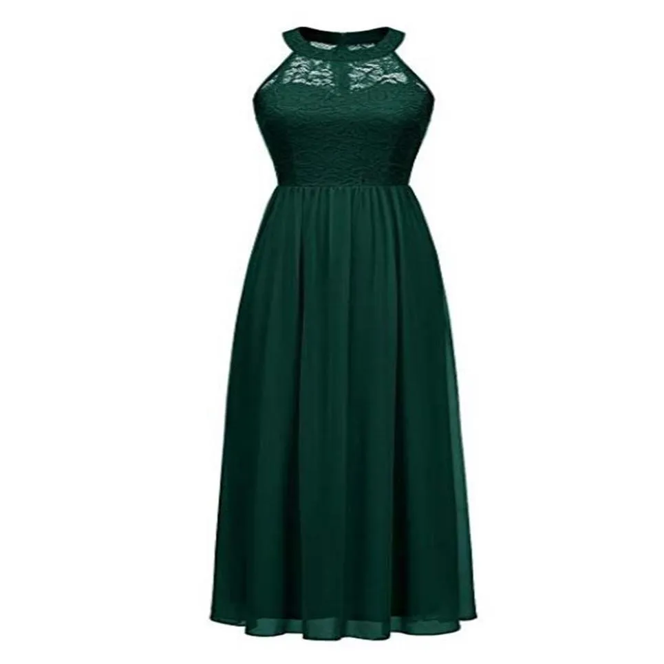 Abito da damigella d'onore verde scuro Abito da sera in chiffon lungo fino al pavimento Abiti da damigella d'onore su misura Abiti da sposa in pizzo e chiffon2470